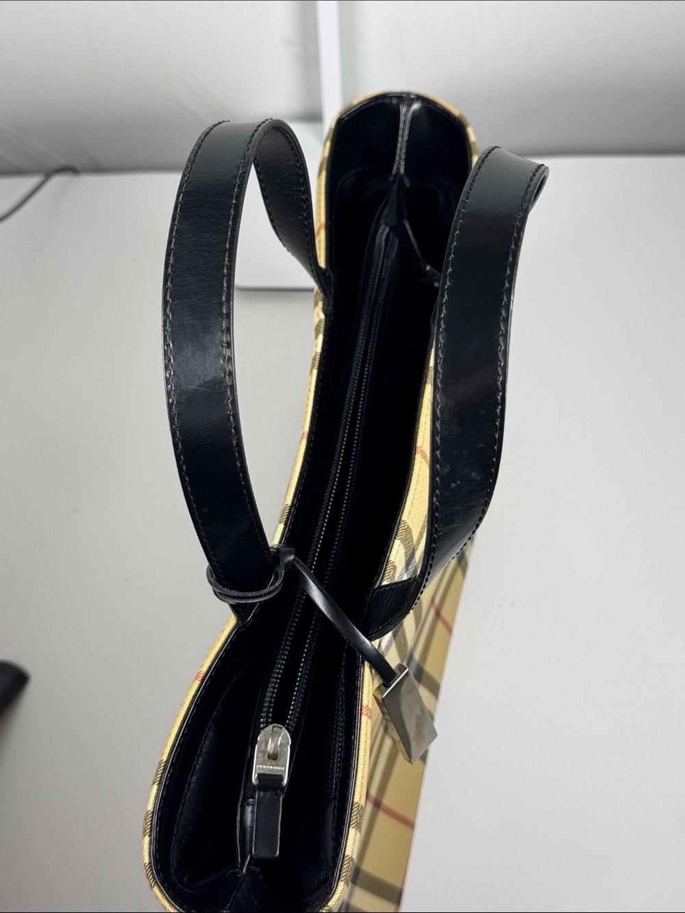 Burberry Nova check Leather-Trim Tote - Picture 3 of 12